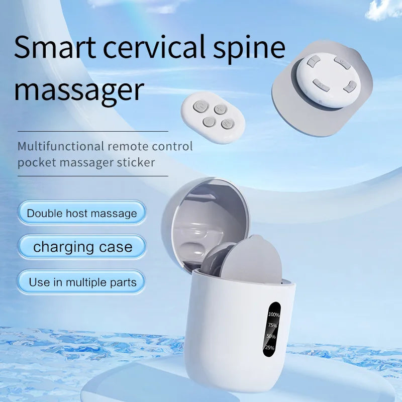 Remote Control Portable Charging Pocket Massage Sticker Pulse Cervical Spine Massager Back Waist Leg Mini Massager